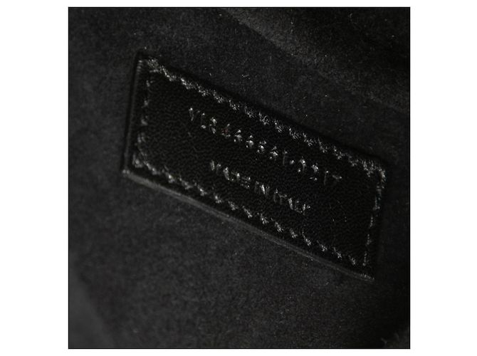 Borsa messenger Charlotte in pelle nera con stampa coccodrillo media di Saint Laurent - vista 6