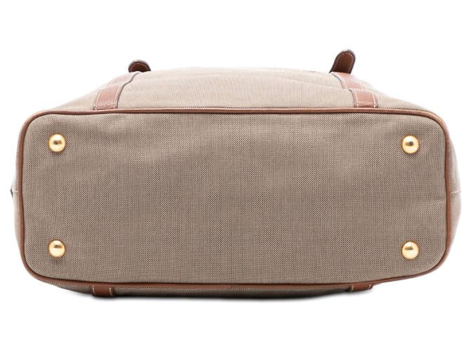 Bolsa de lona bege Canapa com logo Prada - vista 3