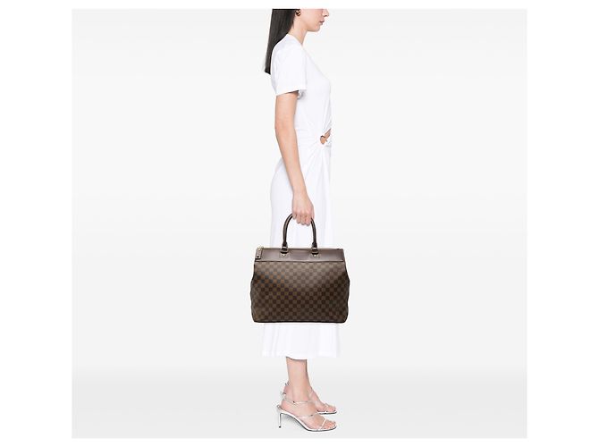 Louis Vuitton Marrone Damier Ebene Greenwich PM - vista 8