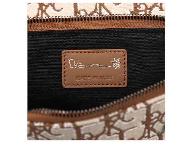 Saddle Pochette a braccio in tela obliqua Cactus Jack beige Dior - vista 5