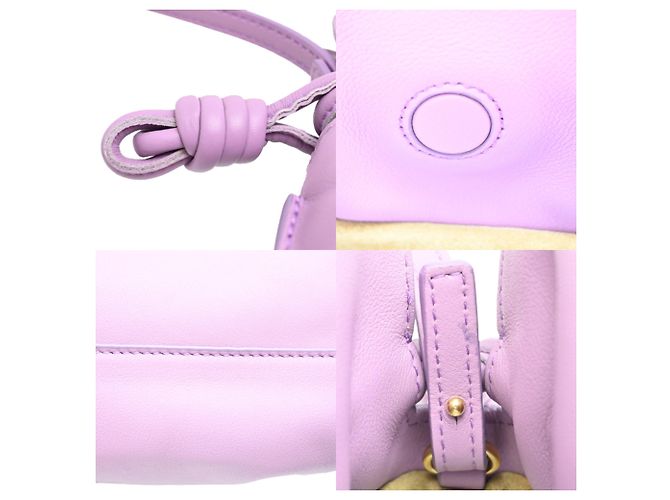 Mini borsa clutch Flamenco di Loewe Porpora - vista 7
