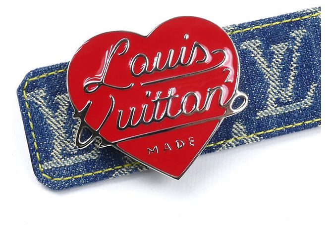 LV Heart Gürtel Louis Vuitton x Nigo Blau - Ansicht 2