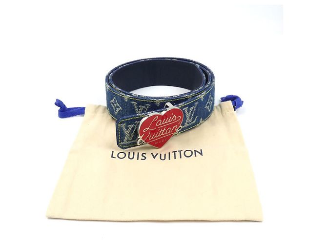 LV Heart Gürtel Louis Vuitton x Nigo Blau - Ansicht 6