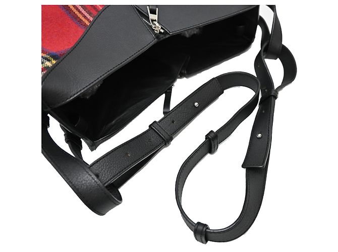Borsa a Spalla Loewe Hammock 2 in 1 per Donna Nero Rosso Multicolore - vista 5