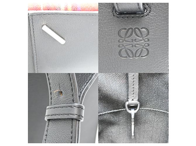 Borsa a Spalla Loewe Hammock 2 in 1 per Donna Nero Rosso Multicolore - vista 7