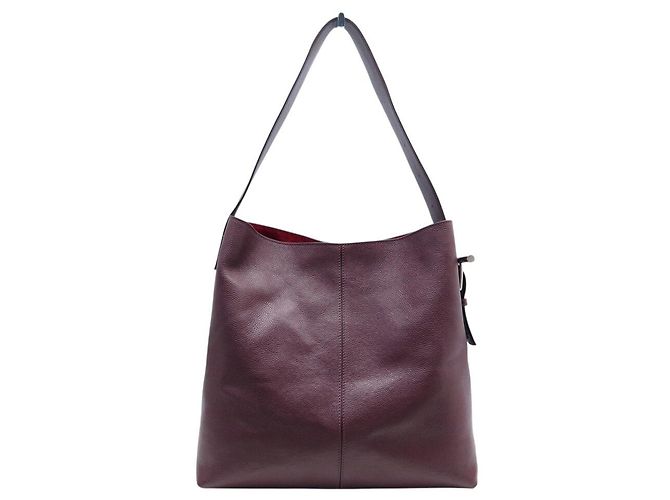 BOLSO ALEXANDER MCQUEEN T-BAR SLING DE CUERO TEXTURIZADO BURDEOS - vista 15
