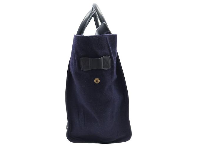 Céline BORSA CELINE LUGGAGE MEDIA PELLE CAMOSCIO NERO BLU VERDE Multicolore - vista 4