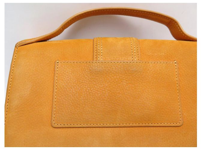 BORSA JACQUEMUS LE GRAND BAMBINO IN PELLE SUEDE ARANCIONE CON TRACOLLA - vista 12