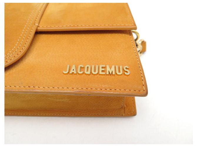 BORSA JACQUEMUS LE GRAND BAMBINO IN PELLE SUEDE ARANCIONE CON TRACOLLA - vista 6