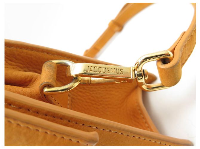 BORSA JACQUEMUS LE GRAND BAMBINO IN PELLE SUEDE ARANCIONE CON TRACOLLA - vista 7