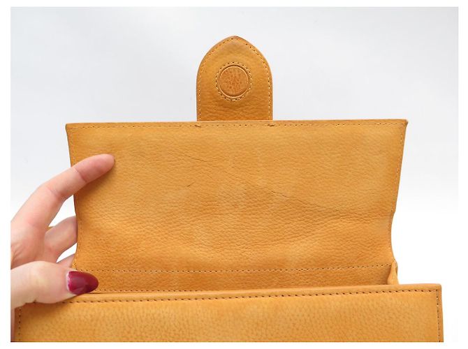 BORSA JACQUEMUS LE GRAND BAMBINO IN PELLE SUEDE ARANCIONE CON TRACOLLA - vista 8