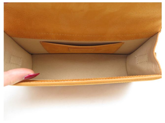BORSA JACQUEMUS LE GRAND BAMBINO IN PELLE SUEDE ARANCIONE CON TRACOLLA - vista 9