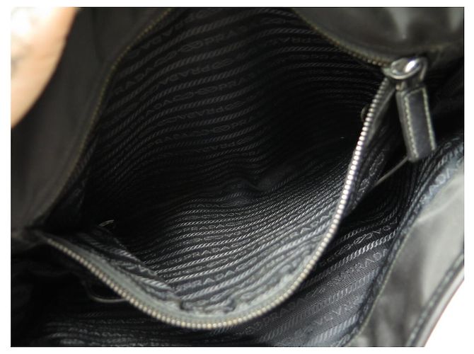 BAG MESSENGER PRADA LOGO NYLON BORSO A TRACOLLA Nero - vista 15