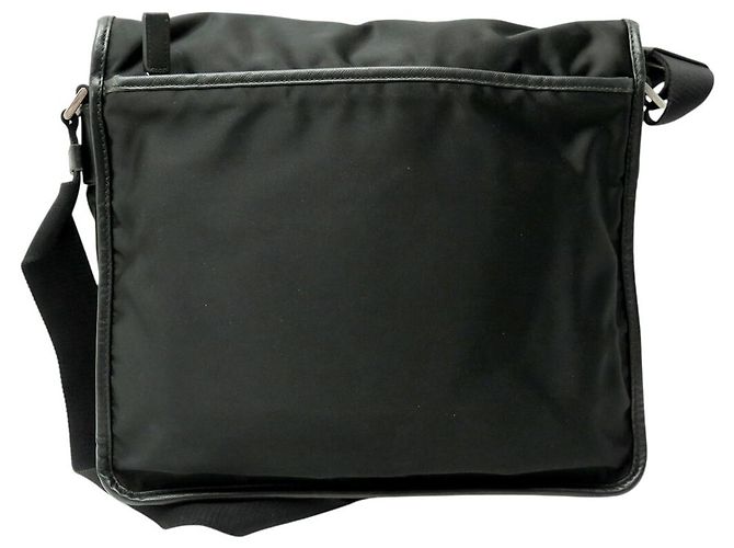 BAG MESSENGER PRADA LOGO NYLON BORSO A TRACOLLA Nero - vista 2