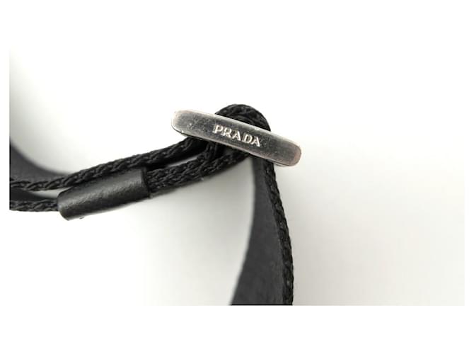 BAG MESSENGER PRADA LOGO NYLON BORSO A TRACOLLA Nero - vista 5
