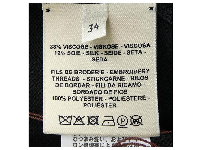 Top de lana de punto Hermès 34 Negro - vista 3