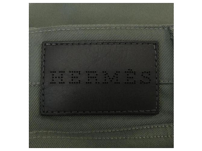 Pantaloni Hermès 40 Verde Cachi - vista 5
