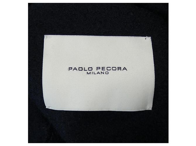 Autre Marque PAOLO PECORA Wool Coat Blue Navy blue - view 4