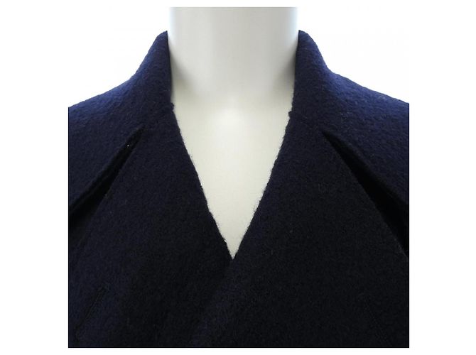 Autre Marque PAOLO PECORA Wool Coat Blue Navy blue - view 5