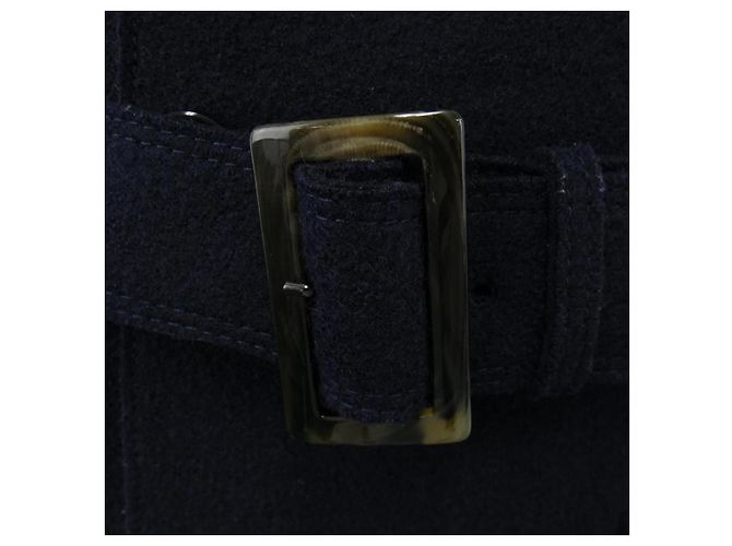 Autre Marque PAOLO PECORA Wool Coat Blue Navy blue - view 7