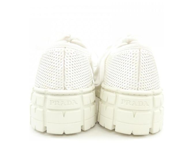 Baskets à sequins Prada 1E787M Blanc - vue 5