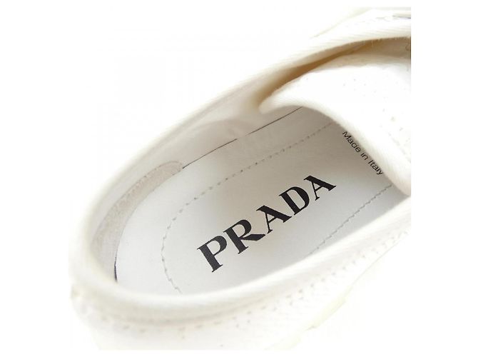 Baskets à sequins Prada 1E787M Blanc - vue 6