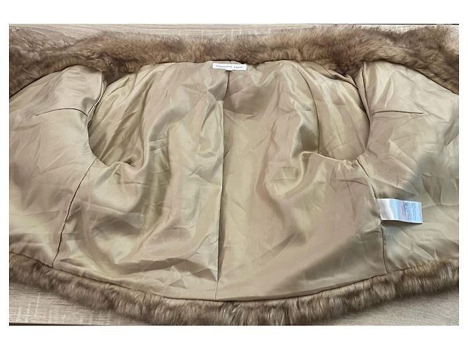 Wunderschöner Kunstpelz-Mink-Effekt-Cape PATRIZIA PEPE Beige - Ansicht 6