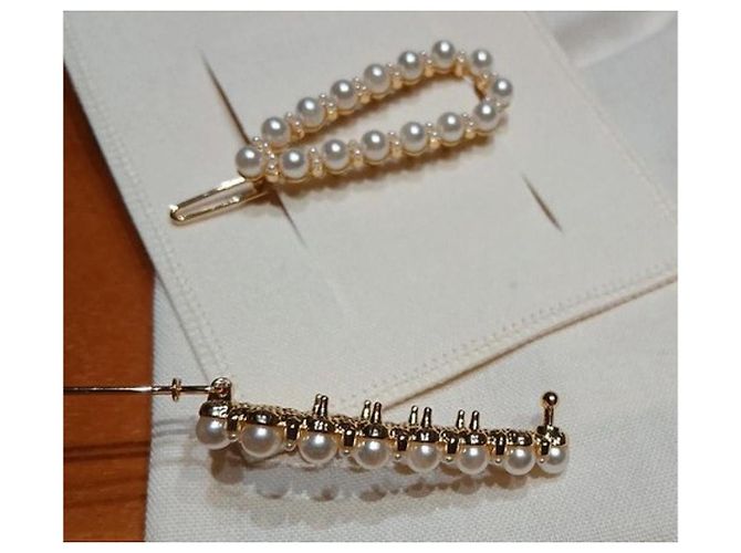 Splendida coppia gioielli per capelli DOLCE & GABBANA Collezione “Devotion" Bianco D'oro - vista 4