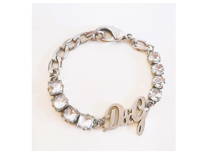 Raffinata parure DOLCE & GABBANA bracciale orecchini con cristalli Argento Bianco - vista 5