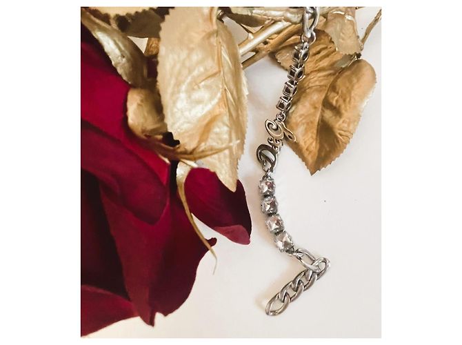 Raffinata parure DOLCE & GABBANA bracciale orecchini con cristalli Argento Bianco - vista 6