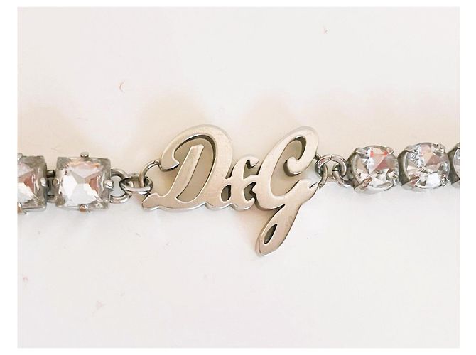 Raffinata parure DOLCE & GABBANA bracciale orecchini con cristalli Argento Bianco - vista 8
