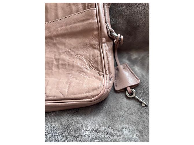 Borsa in pelle Prada Vitello Shine beige Rosa - vista 10