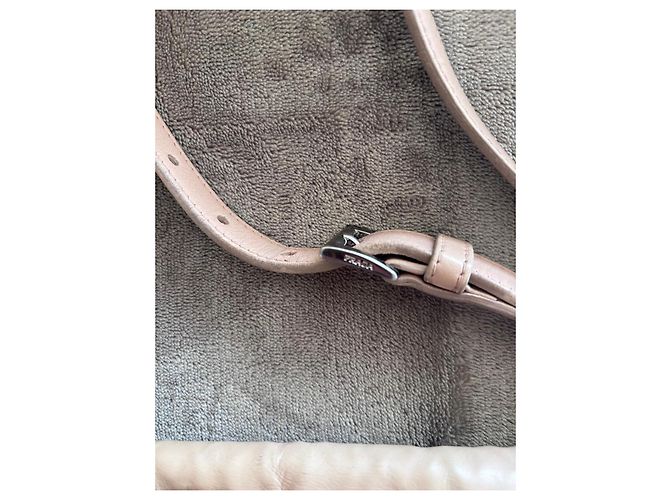 Borsa in pelle Prada Vitello Shine beige Rosa - vista 3