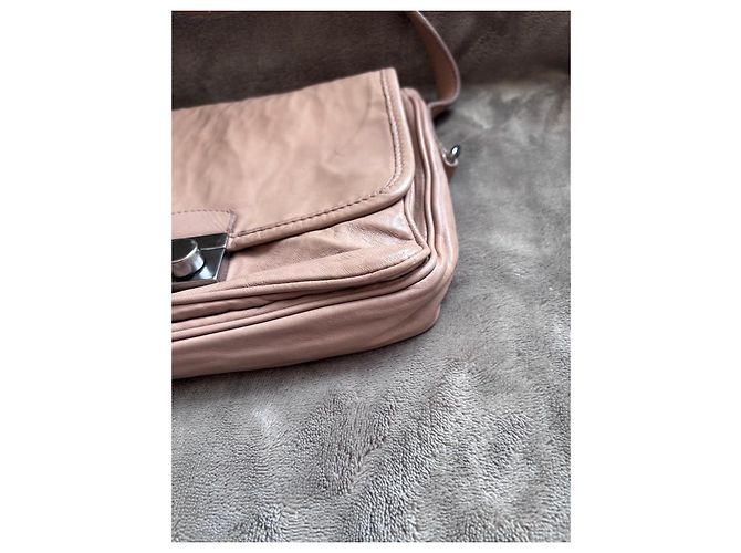 Borsa in pelle Prada Vitello Shine beige Rosa - vista 6