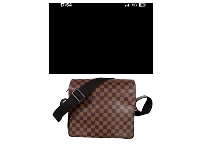 Messenger Naviglio Louis Vuitton Ebano - vista 3