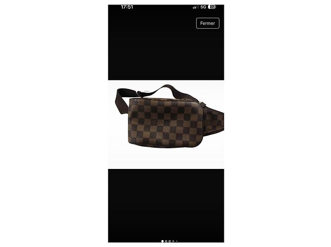 Borsa a vita Louis Vuitton Geronimo Damier ebene - vista 2