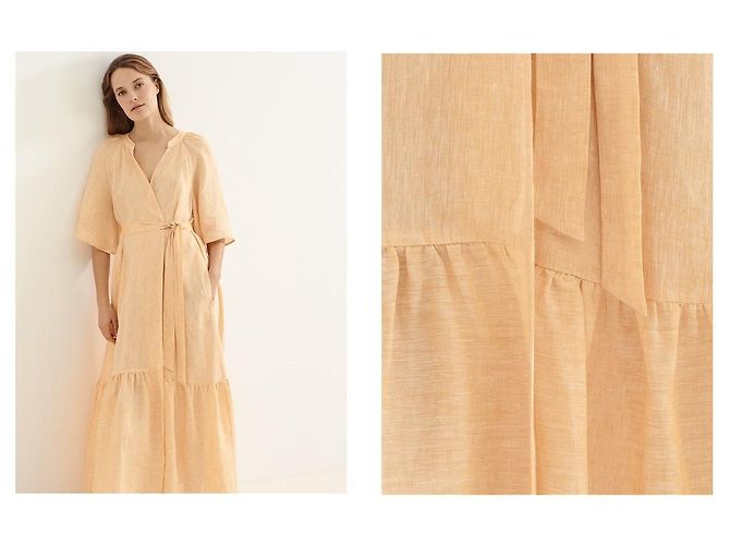Vestido Audacieuse de lino naranja Eres - vista 2
