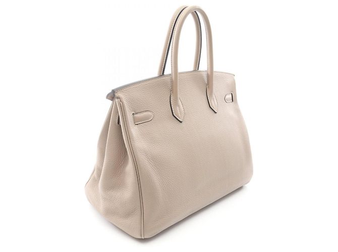 Hermès Birkin 35 Handtasche Beige Grau - Ansicht 2