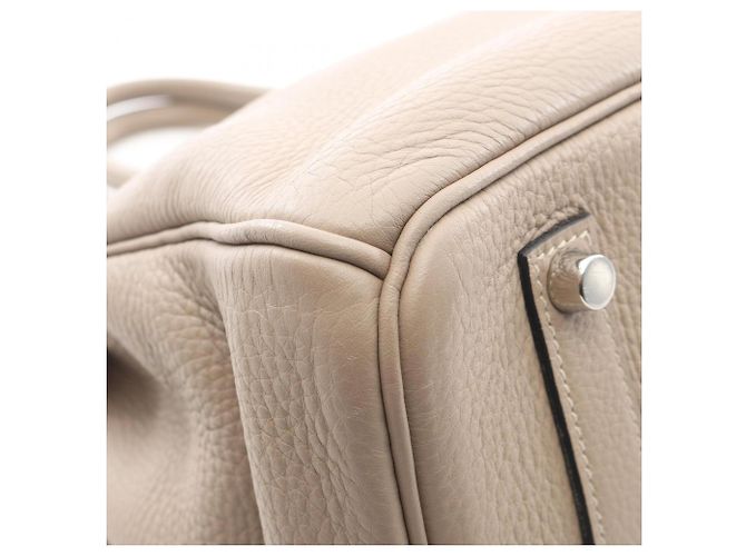Hermès Birkin 35 Handtasche Beige Grau - Ansicht 7