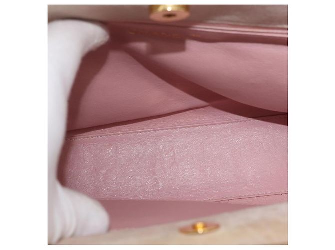 CHANEL Handtasche Wildleder Rosa Gold CC Auth BAZ810A Pink Golden - Ansicht 11