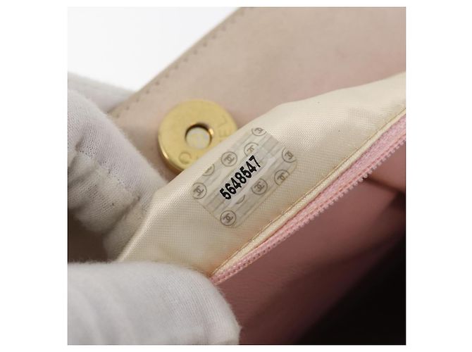 CHANEL Handtasche Wildleder Rosa Gold CC Auth BAZ810A Pink Golden - Ansicht 12