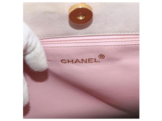 CHANEL Handtasche Wildleder Rosa Gold CC Auth BAZ810A Pink Golden - Ansicht 18