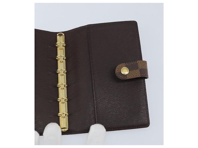 LOUIS VUITTON Cubierta de Planificador Diario Damier Ebene PM R20700 LV Auth BAZ312 - vista 18
