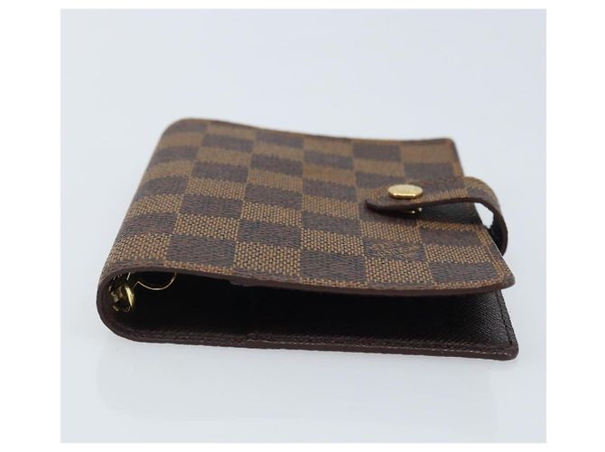 LOUIS VUITTON Cubierta de Planificador Diario Damier Ebene PM R20700 LV Auth BAZ312 - vista 6
