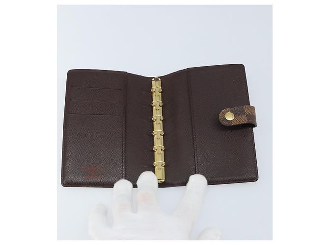 LOUIS VUITTON Cubierta de Planificador Diario Damier Ebene PM R20700 LV Auth BAZ312 - vista 8