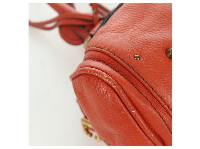 Chloé Borsa a mano Chloe Paddington in pelle arancione argento oro Auth BAZ691V D'oro - vista 10