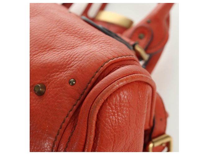 Chloé Borsa a mano Chloe Paddington in pelle arancione argento oro Auth BAZ691V D'oro - vista 15