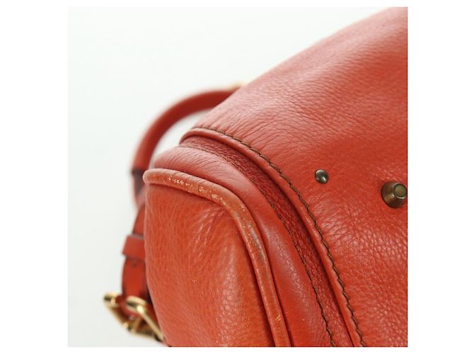Chloé Borsa a mano Chloe Paddington in pelle arancione argento oro Auth BAZ691V D'oro - vista 16