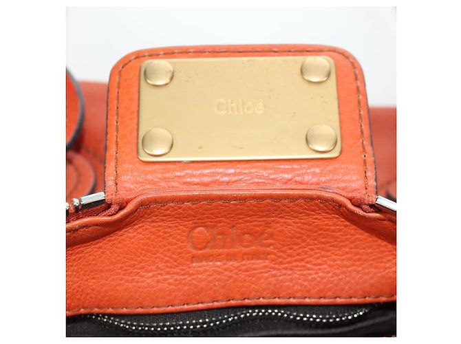 Chloé Borsa a mano Chloe Paddington in pelle arancione argento oro Auth BAZ691V D'oro - vista 20