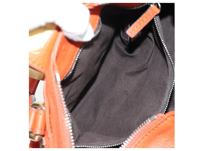 Chloé Borsa a mano Chloe Paddington in pelle arancione argento oro Auth BAZ691V D'oro - vista 24